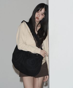 Spiral Canvas cross bag Black