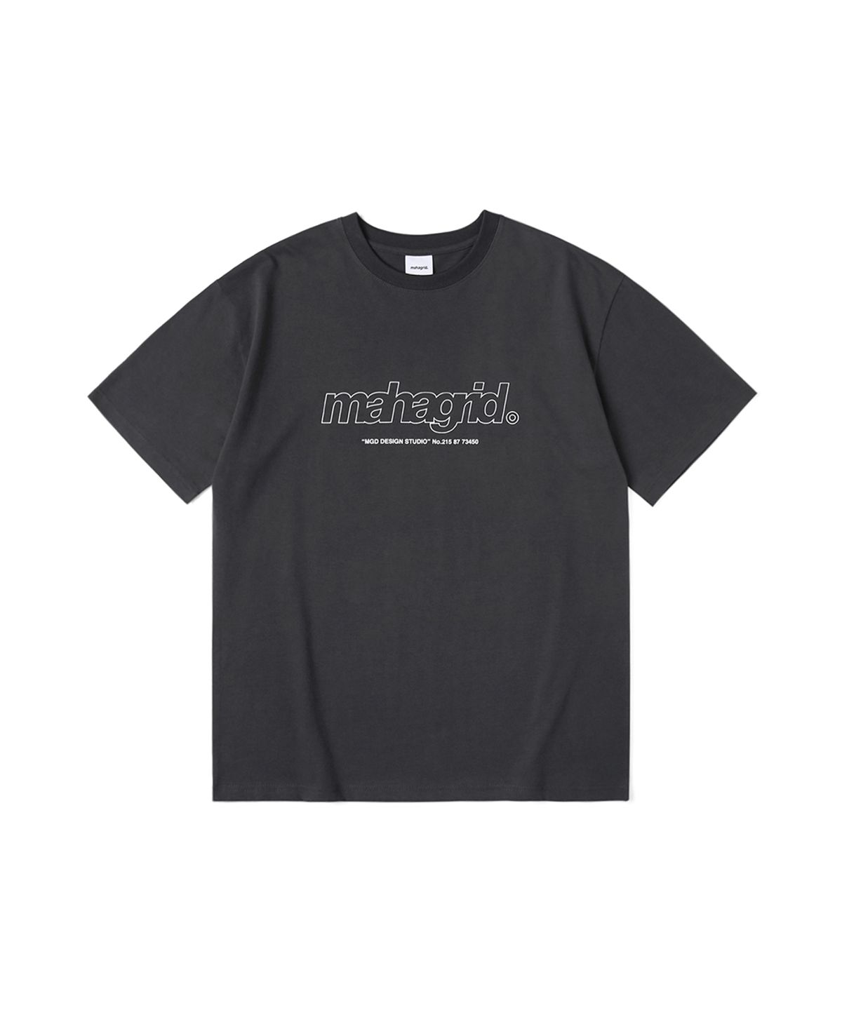 마하그리드(MAHAGRID) THIRD LOGO TEE CHARCOAL(MG2CMMT508A)