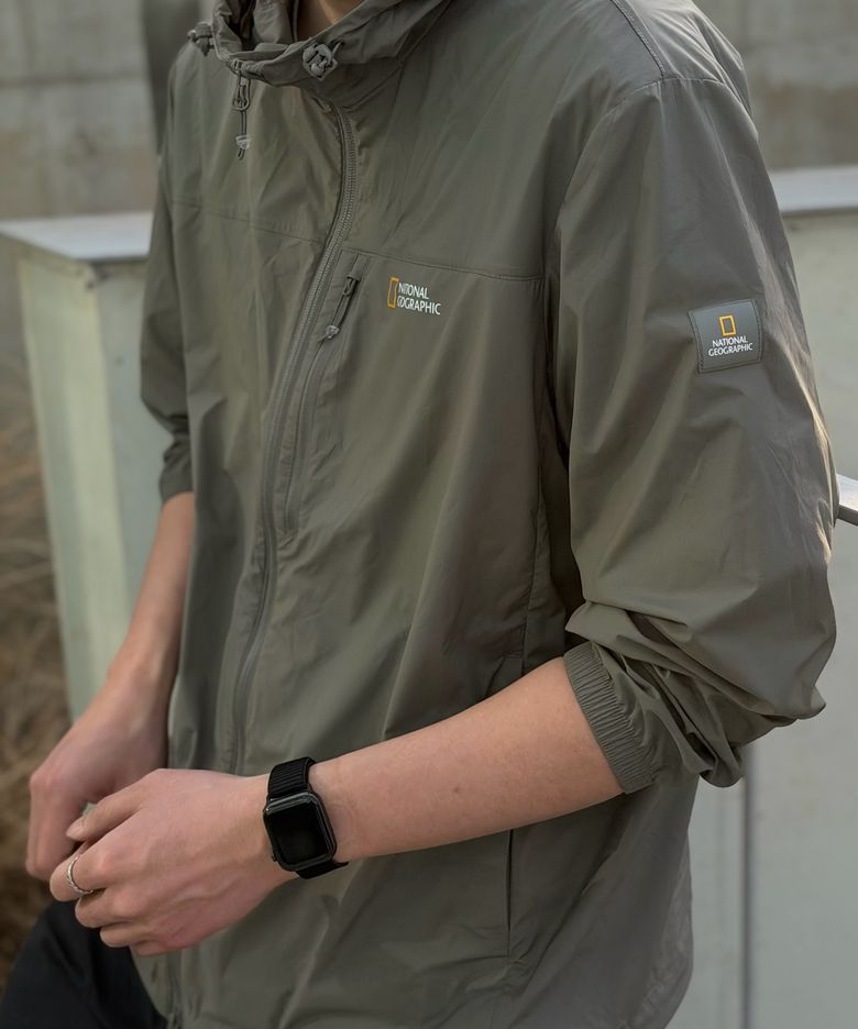 N262UJP910 월리스 후드 풀집업 바람막이 G/KHAKI