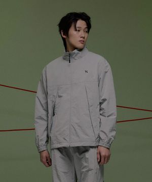 유틸리티 슬랜티드 집업 라이트그레이