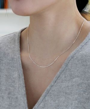 925실버 레이어드 은 체인목걸이 트윌라/ Twila