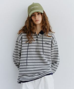 Stripe logo hoodie anorak
