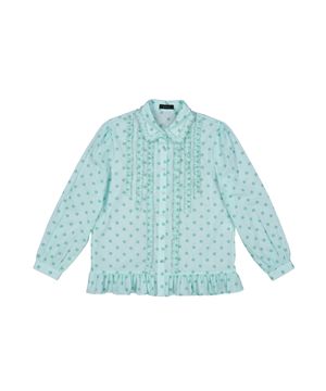 블레어 도트 블라우스 (민트)