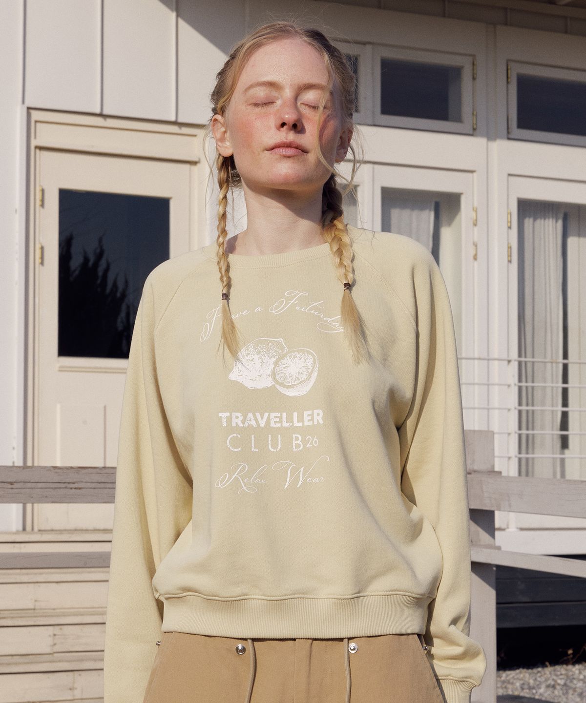 프리터(FRITUR) Lemonday Sweatshirt Yellow_F261TS02