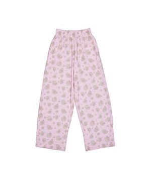 플라워 와플 조거 팬츠 (핑크)