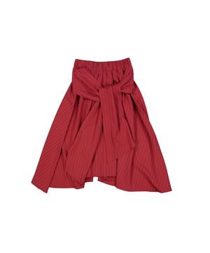 스트라이프 타이 스커트 (버건디)