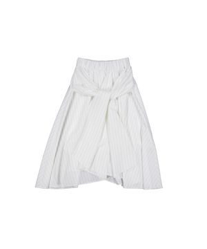 스트라이프 타이 스커트 (화이트)