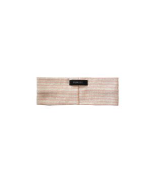 스트라이프 와플 헤드 밴드 (핑크/그레이)