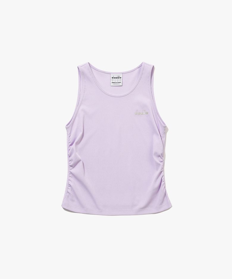 골지 셔링 슬리브리스 우먼 VIOLET