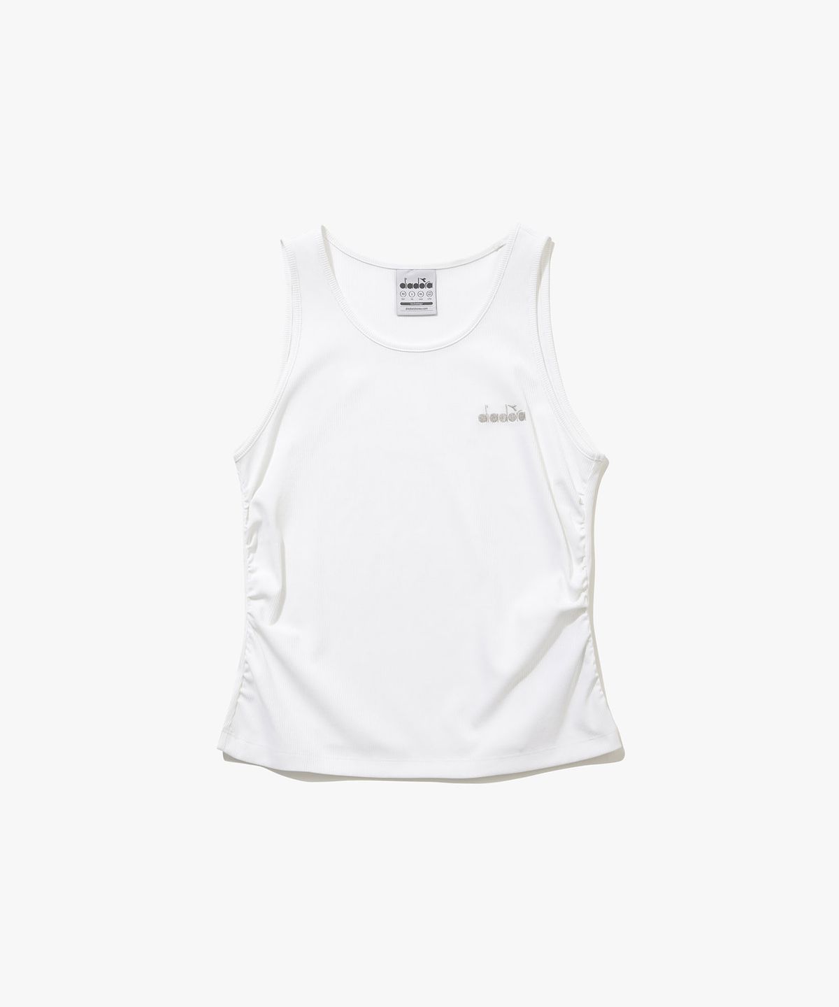 디아도라(diadora) 골지 셔링 슬리브리스 우먼 OFF WHITE
