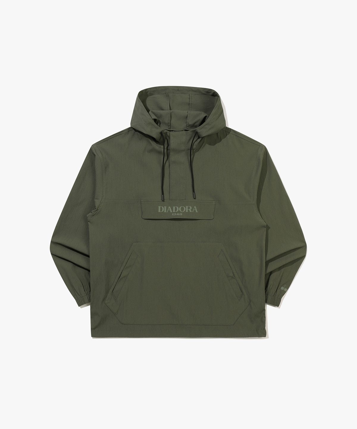 디아도라(diadora) 마이크로 플리츠 후드 아노락 자켓 KHAKI