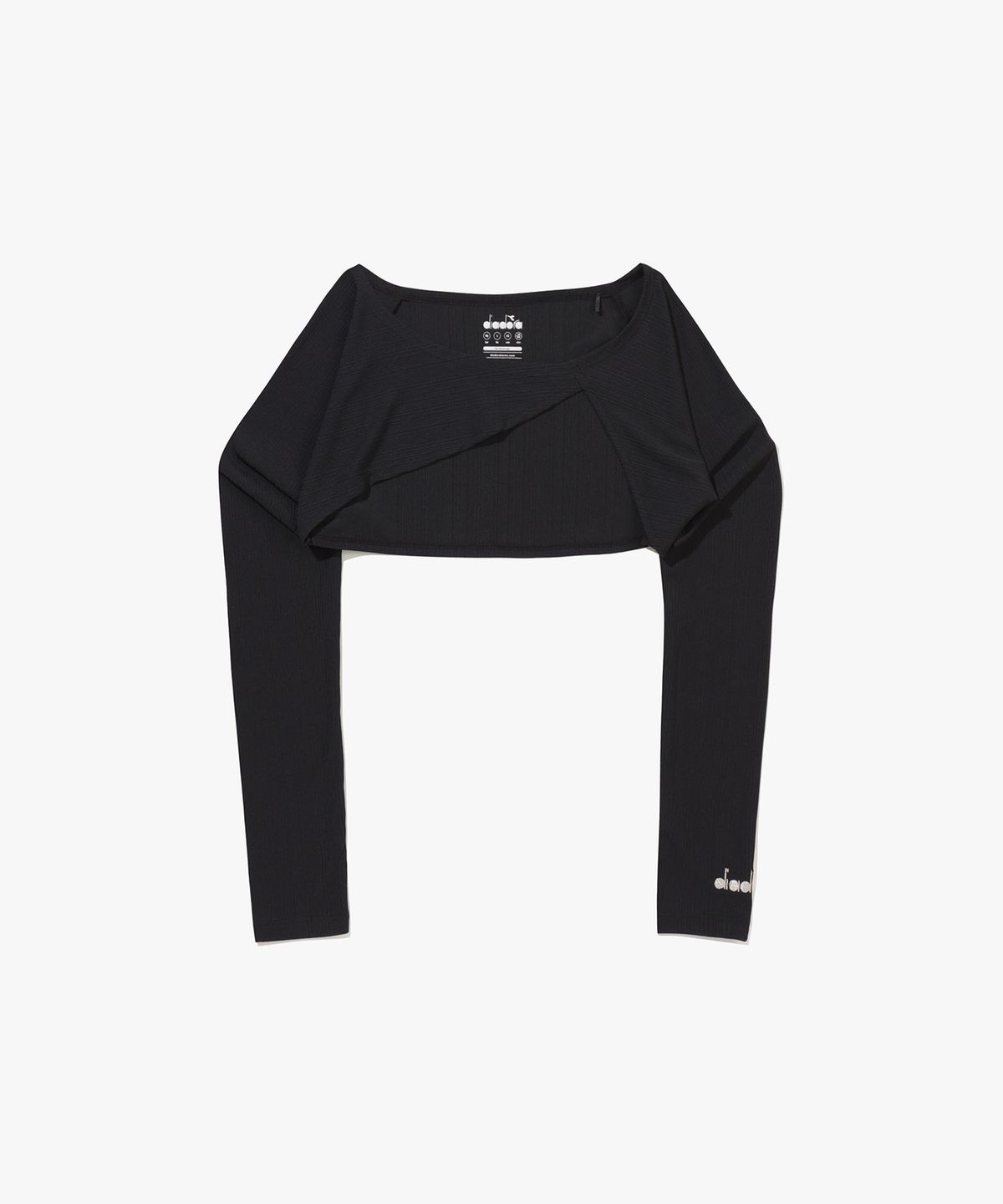 디아도라(diadora) 시어 골지 볼레로 BLACK
