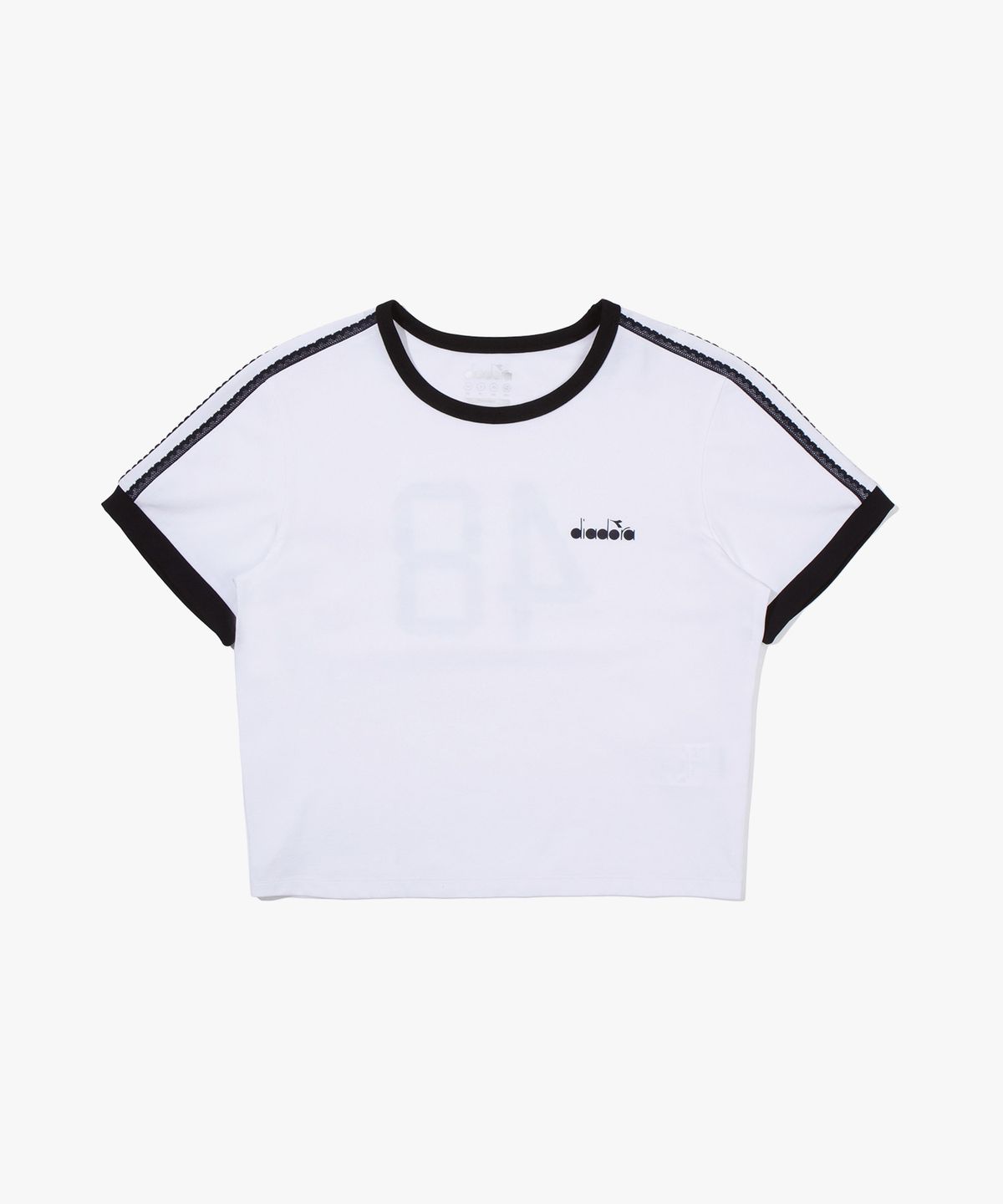 디아도라(diadora) 풋볼 무드 슬림 반팔 티셔츠 우먼 OFF WHITE