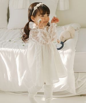 그녀는 오늘 넘 예쁨 돋아 미안합니다 - 아기 레이스 원피스