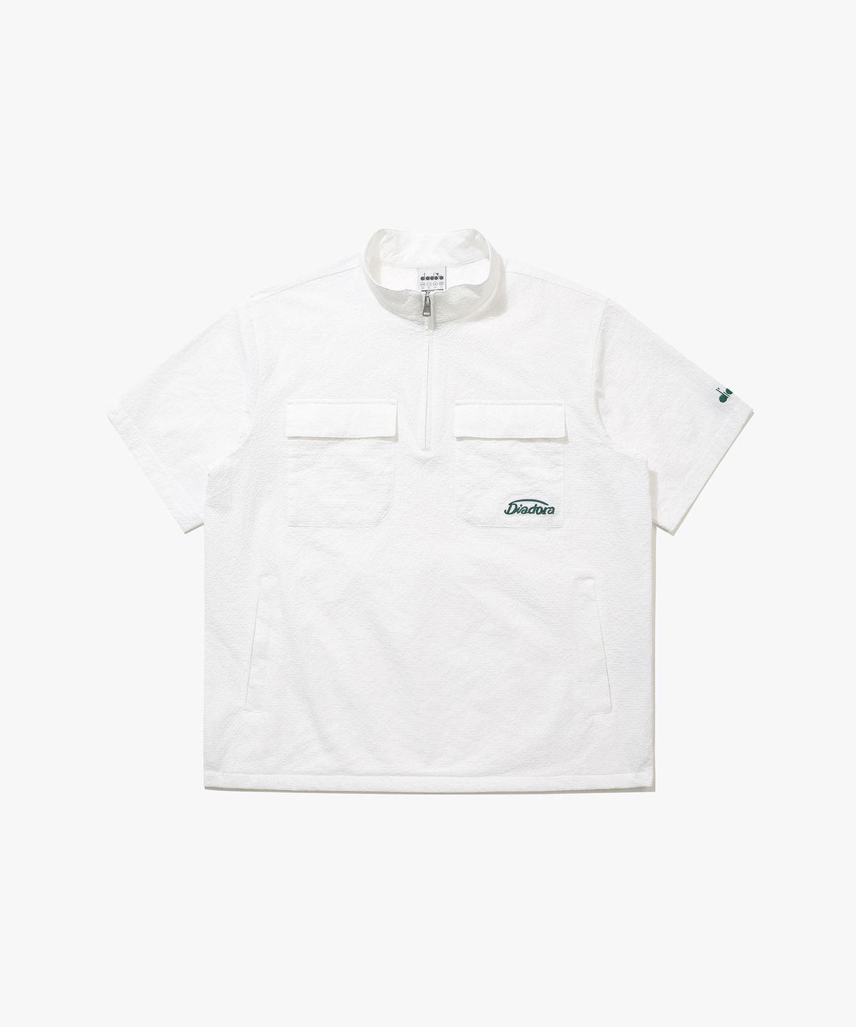 디아도라(diadora) 에어서커 반팔 아노락 OFF WHITE
