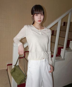 (woman) [뷔스티에 SET] 프론트 랩 가디건_Beige