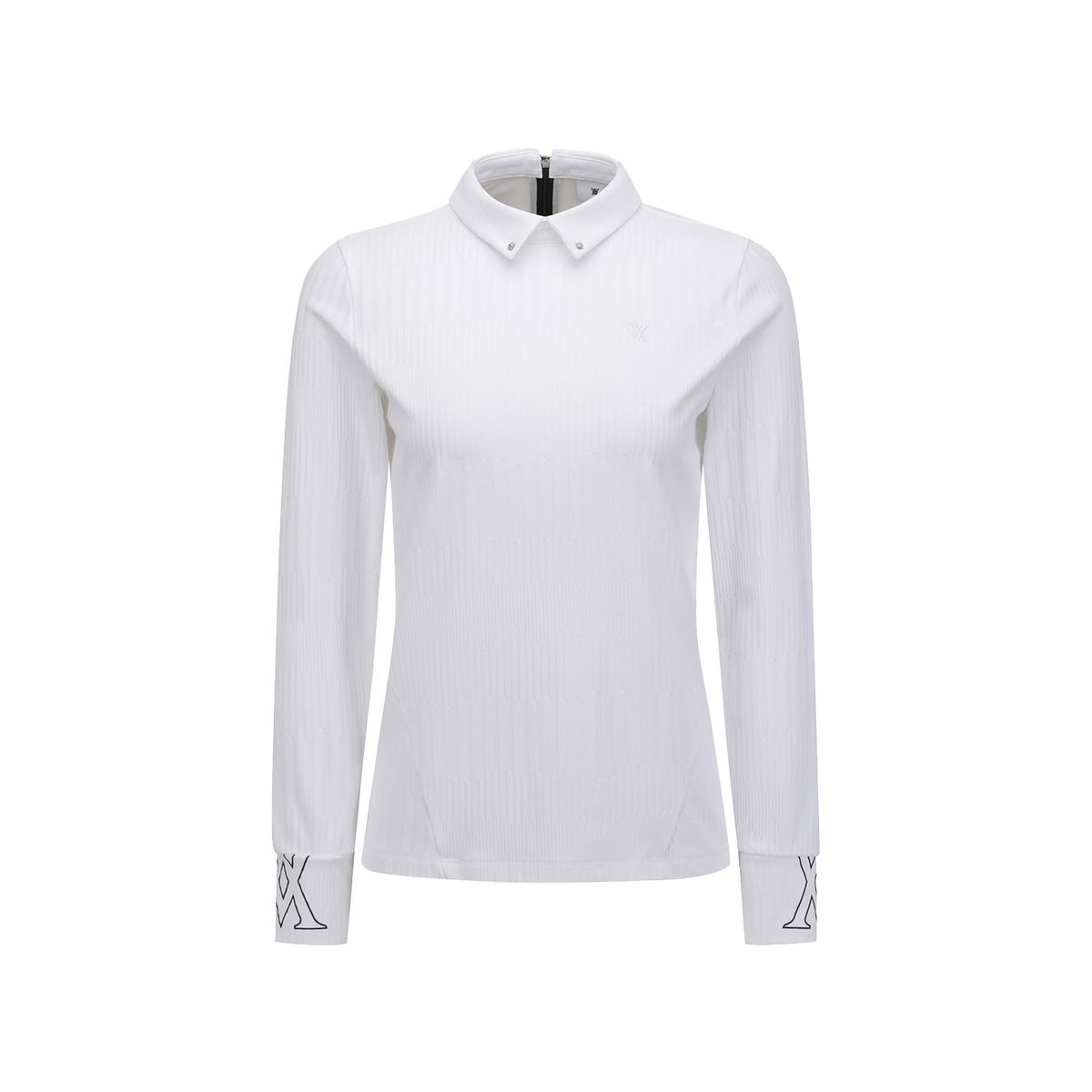어뉴골프(ANEW GOLF) WOMEN SOLID BACK ZIP LONG T-SHIRT_WH