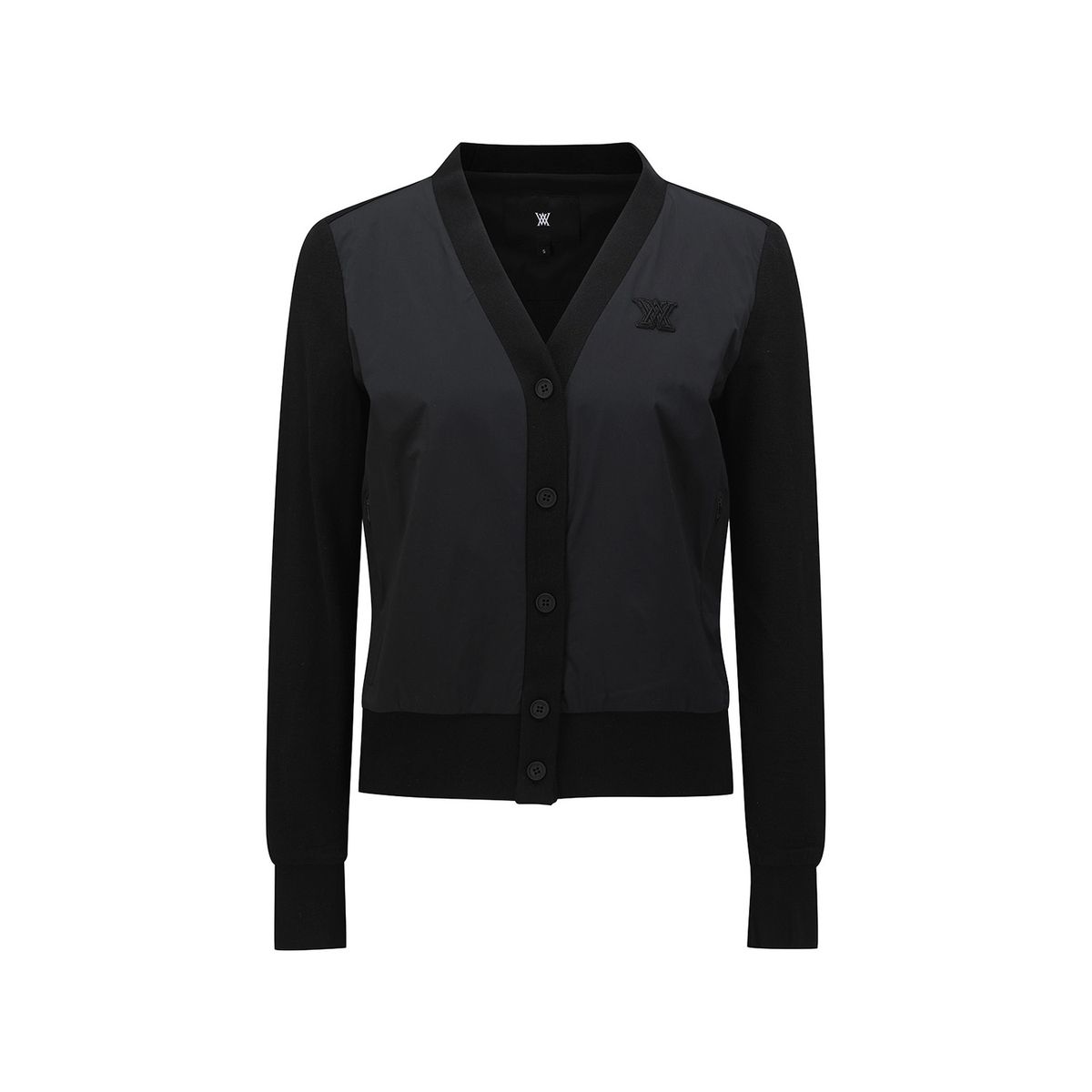 어뉴골프(ANEW GOLF) WOMEN LINE BLOCK BUTTON JACKET_BK