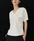 ANN LINE SHIRRING TOP (IVORY)