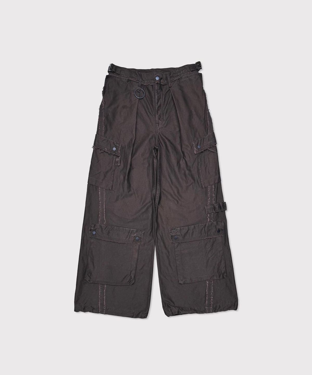 마이너스(MINUS) Slash Seam Twist Cargo Pants(PIGMENT DYED MOLESKIN) - MOCHA