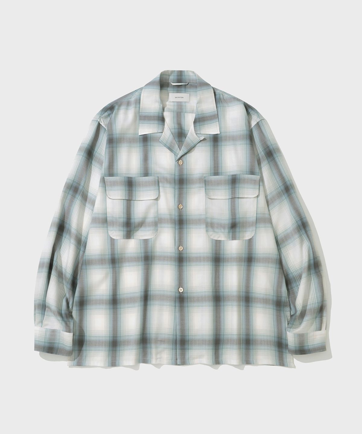 셔터(SHIRTER) FLUID CHECK BOXY SHIRT (GREEN)
