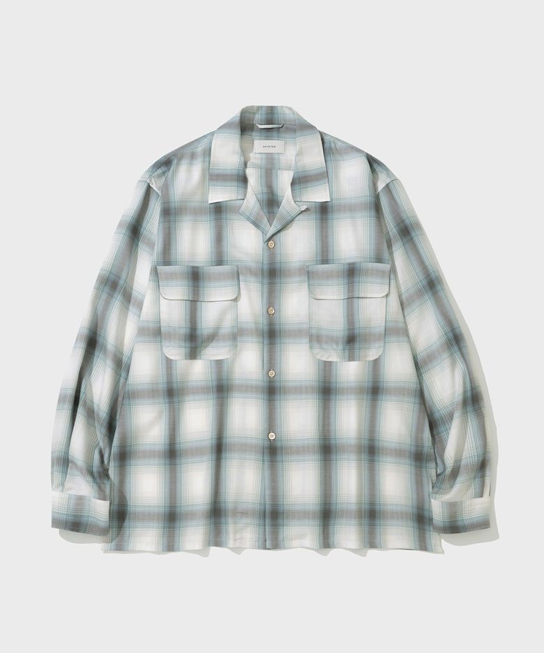 FLUID CHECK BOXY SHIRT (GREEN)