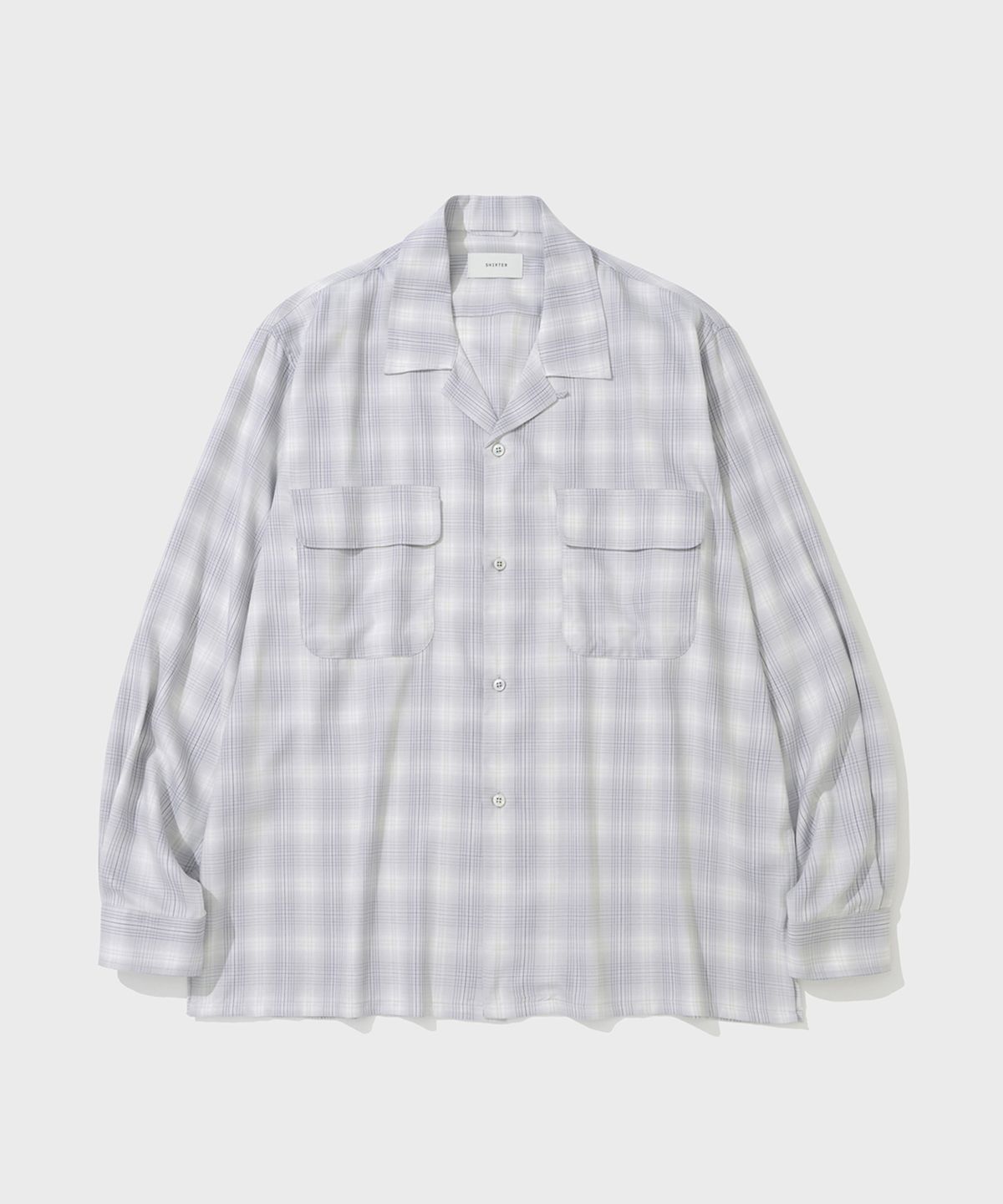 셔터(SHIRTER) FLUID CHECK BOXY SHIRT (GREY)