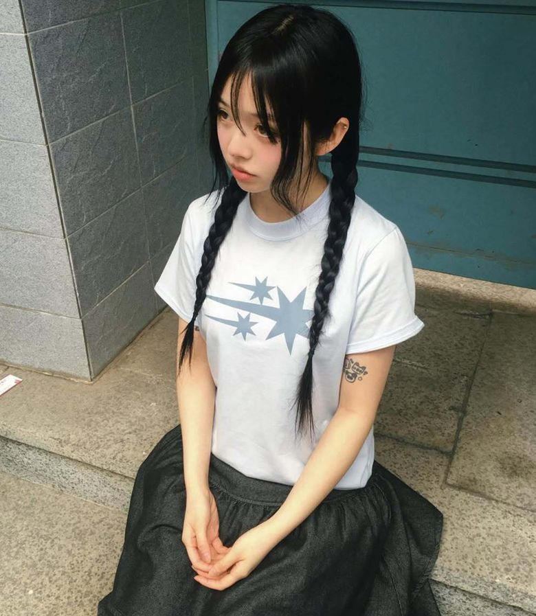 3STARS SYMBOL CROP SLIM TEE_SKYBLUE(NG2FMFT538A)