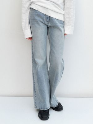 AN NATURAL SEMI BOOTSCUT DENIM PANTS (PT-5755)