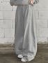 리벳 절개라인 와이드 트레이닝 팬츠 그레이