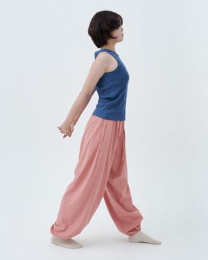 우든 비즈 하렘 팬츠 (핑크)