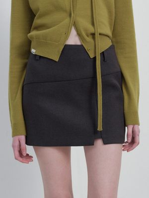Slit Detail Mini Skirt VW6SS200_2color
