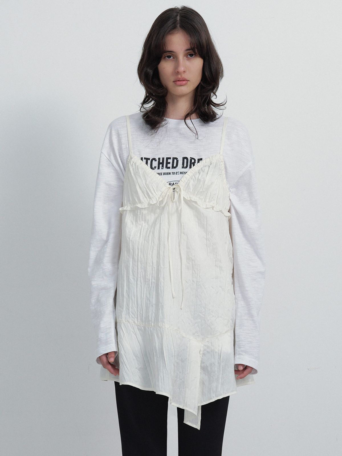 레이브(RAIVE) Frill Sleeveless One-piece VW6SO360_2color
