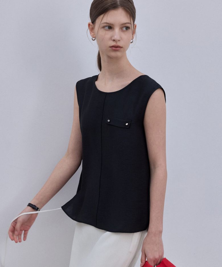 Modal Sleeveless Blouse_Black