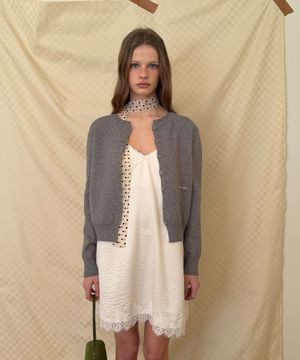 Post round cardigan - Gray