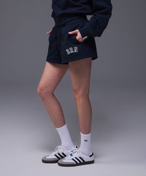 W BRN SWEAT SHORTS [NAVY]