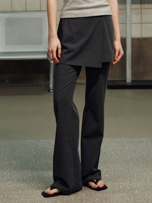 Layered Wrap Skirt Pants VW6SL270_2color