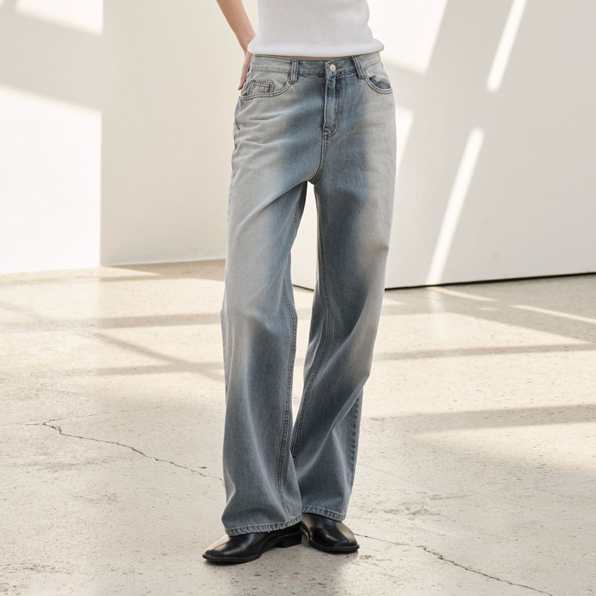 히이크(HYYK) Indigo Wide Denim Pants_Blue