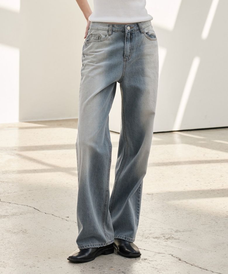 Indigo Wide Denim Pants_Blue