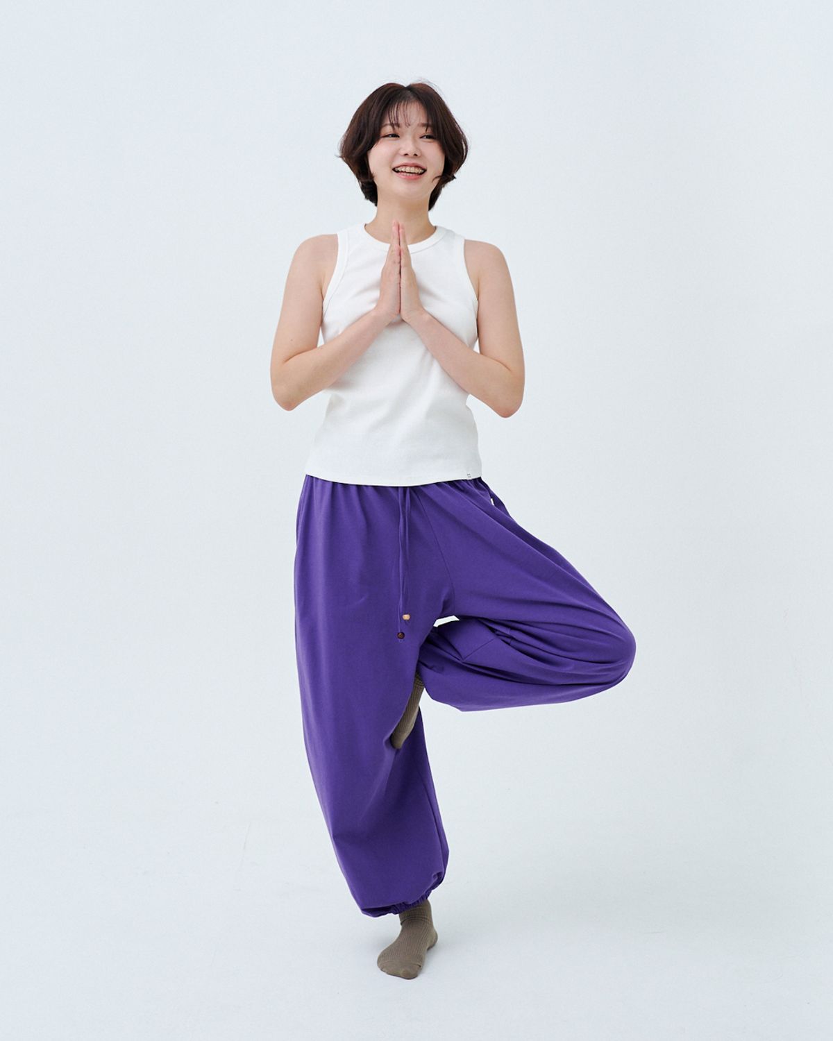 팔락(PALAK) 우든 비즈 하렘 팬츠 (퍼플)