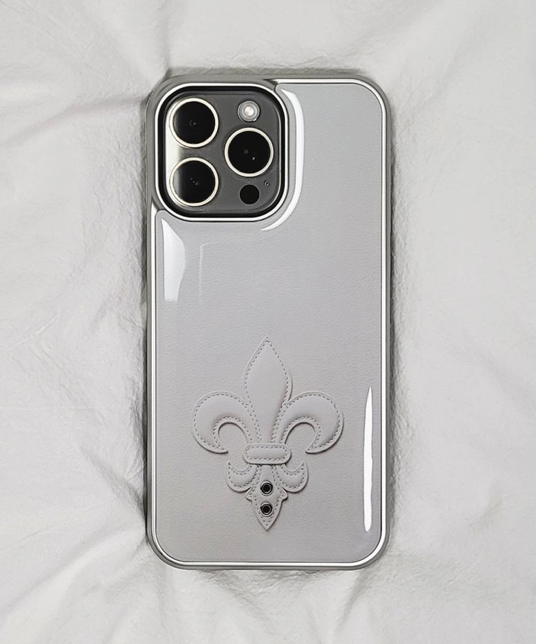 AETERNA Sacred Fleur de Lis Graphic Phone Case (Cloud)(SV_Epoxy/MagSafe Glass)