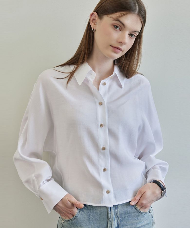 Dolman Chic Modal Blouse_White