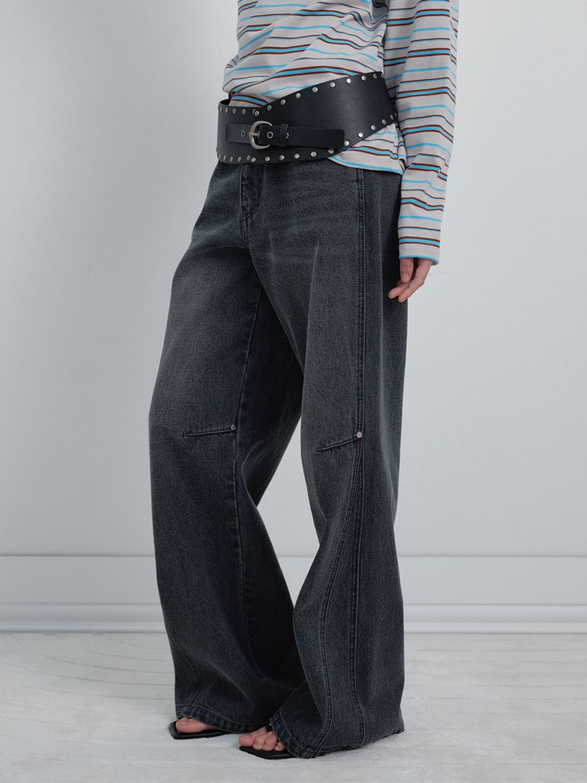 레이브(RAIVE) Rivet Point Denim Pants VJ6SL278_2color