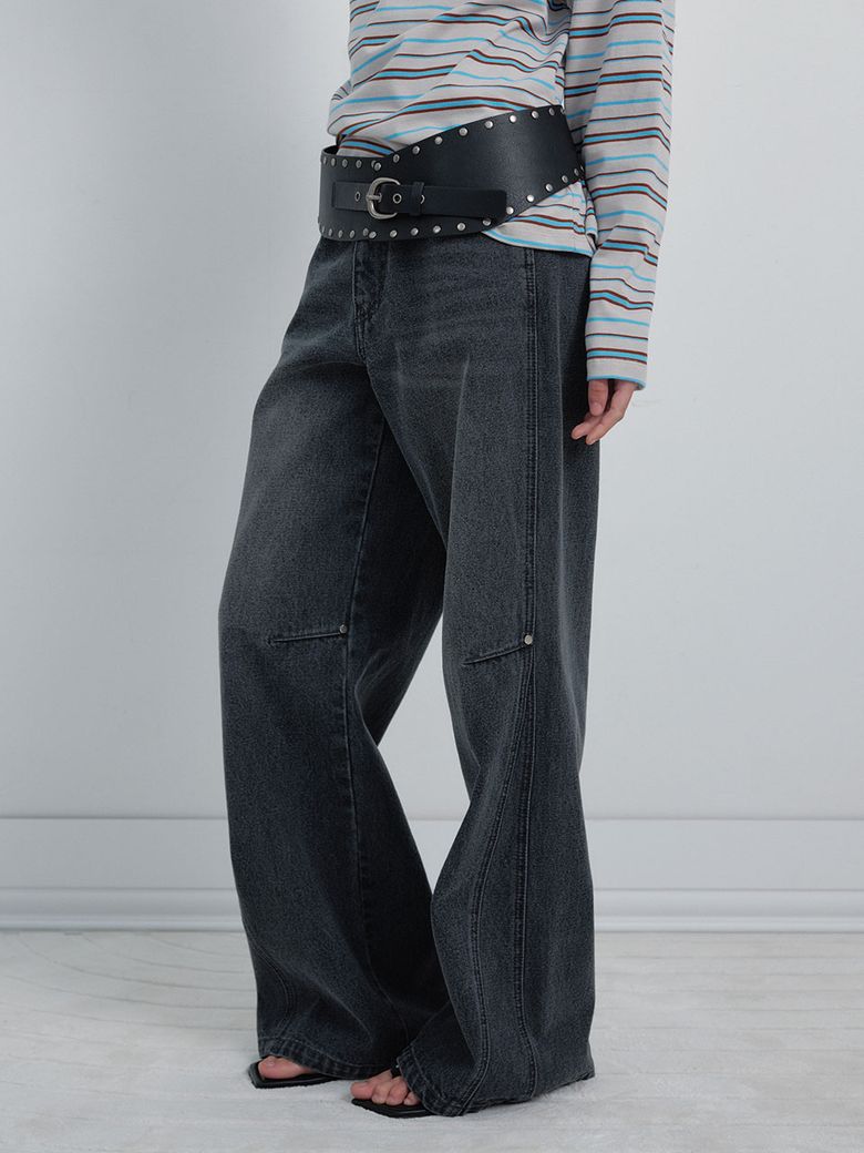 Rivet Point Denim Pants VJ6SL278_2color