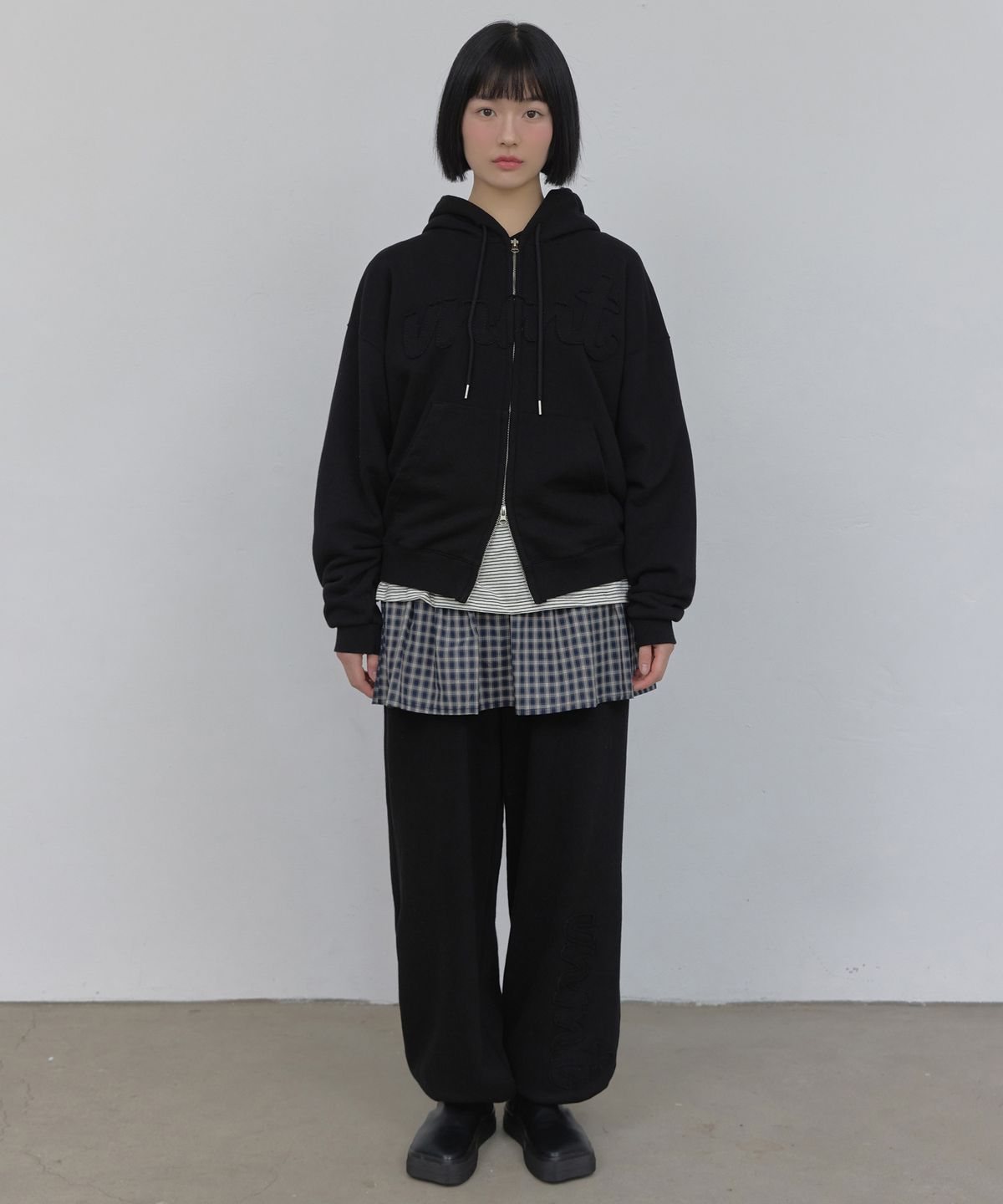바니쉬먼트(VANISHMENT) [SET] VNMT sweat set up_black