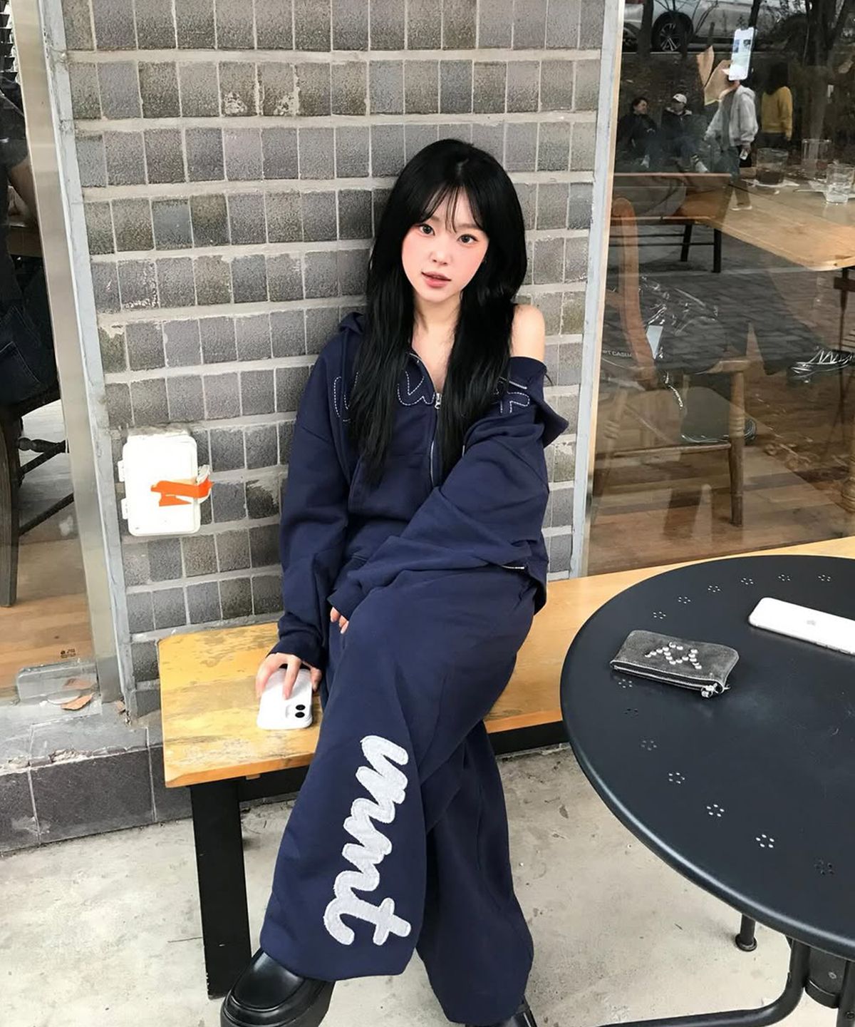 바니쉬먼트(VANISHMENT) [SET] VNMT sweat set up_navy - 사이즈 & 후기 | 무신사