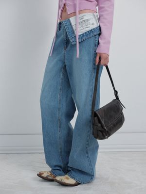 Folded Waist Denim Pants VJ6SL276_2color