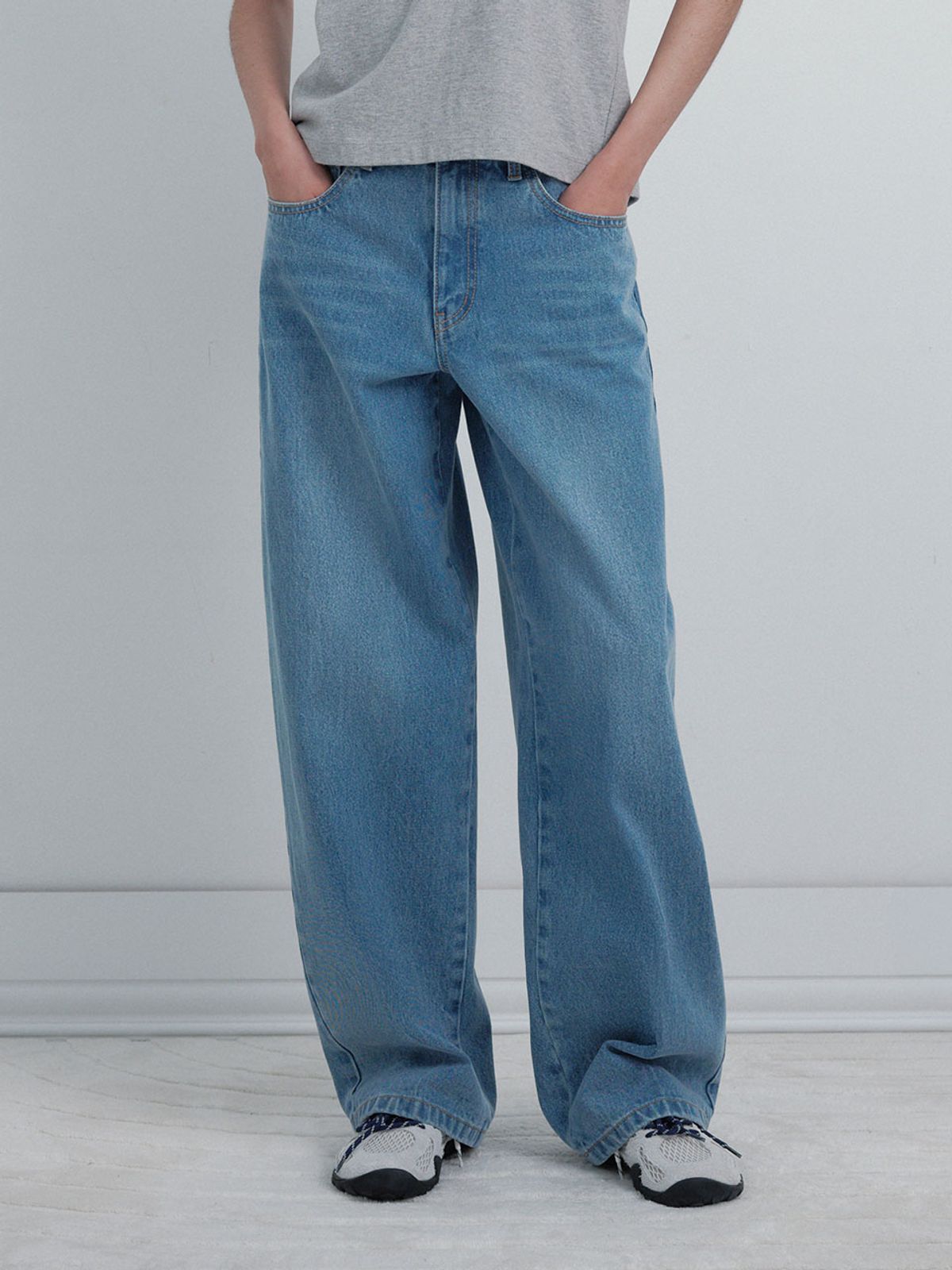 레이브(RAIVE) Lesick Curved Denim Pants VJ6SL174_2color