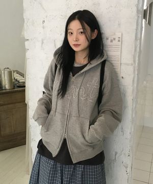 VNMT sweat hoodie zip-up_gray