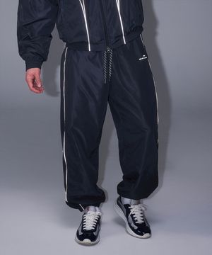 WOVEN PIPING TRACK PANTS [NAVY]